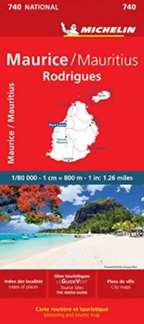 Maurícius Rodrigues Mapa 740 - Mauritius Rodrigues Map 740