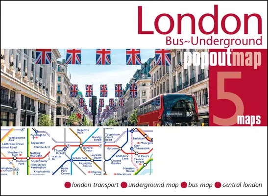 Autobusová mapa Londýna a metra - London Bus & Underground Tube Popout Map