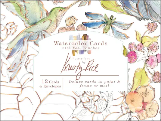 Akvarelové pohľadnice s dotykom fólie: Ilustrácie Kristy Riceovej - Watercolor Cards with Foil Touches: Illustrations by Kristy Rice