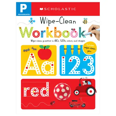 Pracovný zošit pre deti predškolského veku Wipe-Clean: Scholastic Early Learners (Wipe-Clean) - Pre-K Wipe-Clean Workbook: Scholastic Early Learners (Wipe-Clean)
