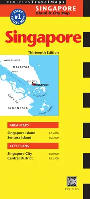 Cestovná mapa Singapuru: Singapur Mapa ostrovov a miest - Singapore Travel Map: Singapore Island & City Map