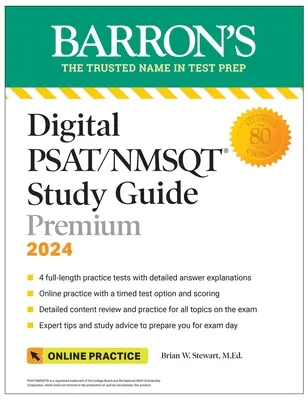 Digitálna študijná príručka Psat/NMSQT Premium, 2024: 4 praktické testy + komplexný prehľad + online cvičenia - Digital Psat/NMSQT Study Guide Premium, 2024: 4 Practice Tests + Comprehensive Review + Online Practice
