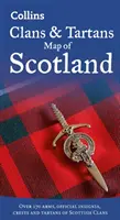 Collins Scotland Clans and Tartans Map - viac ako 170 erbov, oficiálnych znakov, erbov a tartanov škótskych klanov - Collins Scotland Clans and Tartans Map - Over 170 Arms, Official Insignia, Crests and Tartans of Scottish Clans