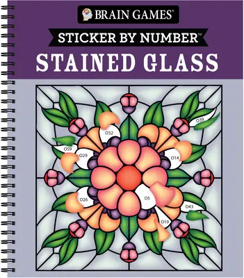 Hry na mozog - Nálepka podľa čísla: Vitráže (28 obrázkov na nalepenie) - Brain Games - Sticker by Number: Stained Glass (28 Images to Sticker)