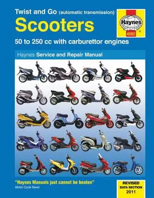Twist And Go (Automatická prevodovka) Skútre Servis a Opravy Príručka - 50 až 250 ccm s karburátorovými motormi - Twist And Go (Automatic Transmission) Scooters Service And Repair Manual - 50 to 250 cc with carburettor engines
