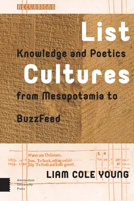 Zoznam kultúr: Vedomosti a poetika od Mezopotámie po Buzzfeed - List Cultures: Knowledge and Poetics from Mesopotamia to Buzzfeed