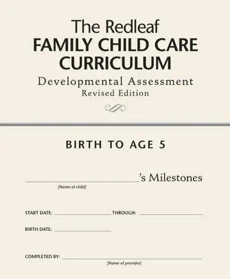 Kurikulum pre starostlivosť o deti v rodine Redleaf Vývojové hodnotenie [balenie 10 ks] - The Redleaf Family Child Care Curriculum Developmental Assessment [10-Pack]