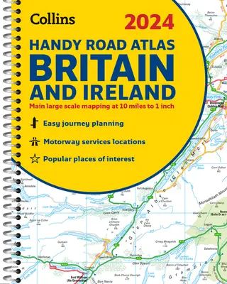 2024 Collins Príručný cestný atlas Veľká Británia a Írsko: A5 Špirála - 2024 Collins Handy Road Atlas Britain and Ireland: A5 Spiral
