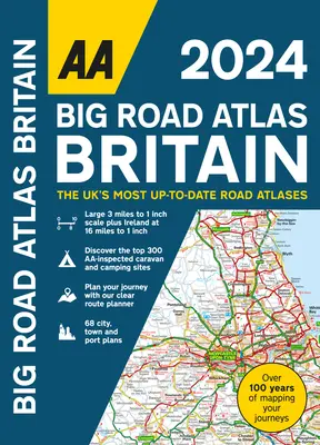 AA Veľký cestný atlas Británia 2023 špirála - AA Big Road Atlas Britain 2023 Spiral
