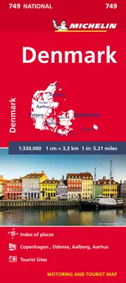 Mapa Michelin Dánsko # 749 - Michelin Denmark Map # 749