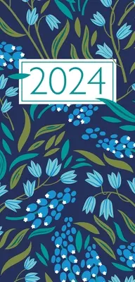 Cirkevná vrecková kniha a diár 2024 Navy Floral s lektorským plánom - Church Pocket Book and Diary 2024 Navy Floral with Lectionary
