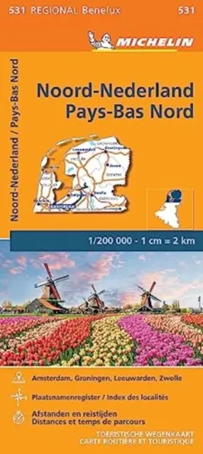 Holandsko sever - Regionálna mapa Michelin 531 - Netherlands North - Michelin Regional Map 531