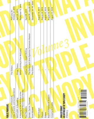 Neplatný formát: Antológia trojitého baldachýnu, zväzok 3 - Invalid Format: An Anthology of Triple Canopy, Volume 3