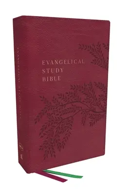 Nkjv, Evanjelická študijná Biblia, Leathersoft, Rose, Red Letter, Thumb Indexed, Comfort Print: Christ-Centered. Budovanie viery. Zamerané na misiu. - Nkjv, Evangelical Study Bible, Leathersoft, Rose, Red Letter, Thumb Indexed, Comfort Print: Christ-Centered. Faith-Building. Mission-Focused.