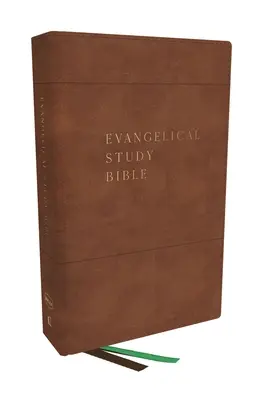 Christ-Centered. Budovanie viery. Zamerané na misiu. - Nkjv, Evangelical Study Bible, Leathersoft, Brown, Red Letter, Comfort Print: Christ-Centered. Faith-Building. Mission-Focused.