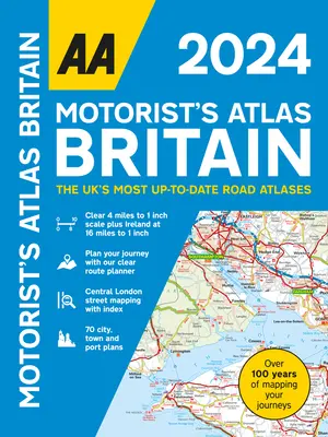 AA Motoristický atlas Británia 2024 Spiral - AA Motorists Atlas Britain 2024 Spiral