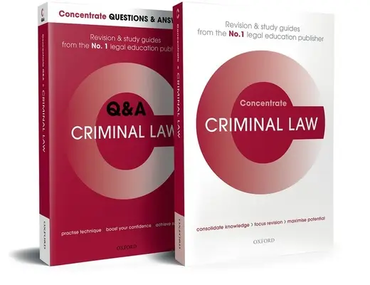 Criminal Law Revision Concentrate Pack: Právo Revision and Study Guide - Criminal Law Revision Concentrate Pack: Law Revision and Study Guide