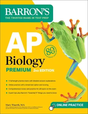 AP Biology Premium, 2024: 5 cvičných testov + komplexný prehľad + online cvičenia - AP Biology Premium, 2024: 5 Practice Tests + Comprehensive Review + Online Practice
