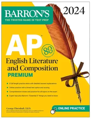 AP English Literature and Composition Premium, 2024: 8 cvičných testov + komplexný prehľad + online cvičenia - AP English Literature and Composition Premium, 2024: 8 Practice Tests + Comprehensive Review + Online Practice