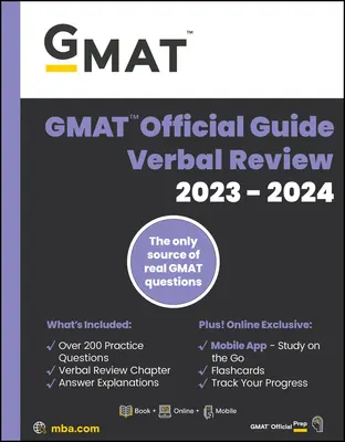 GMAT Official Guide Verbal Review 2023-2024, Focus Edition: Obsahuje knihu + online banku otázok + digitálne flashkarty + mobilnú aplikáciu - GMAT Official Guide Verbal Review 2023-2024, Focus Edition: Includes Book + Online Question Bank + Digital Flashcards + Mobile App