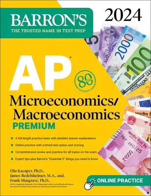 AP Microeconomics/Macroeconomics Premium, 2024: 4 praktické testy + komplexný prehľad + online cvičenia - AP Microeconomics/Macroeconomics Premium, 2024: 4 Practice Tests + Comprehensive Review + Online Practice