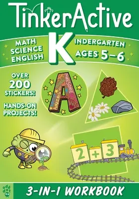 Tinkeractive Pracovný zošit pre materské školy 3 v 1: Vychádzka pre deti: matematika, prírodné vedy, anglický jazyk - Tinkeractive Kindergarten 3-In-1 Workbook: Math, Science, English Language Arts