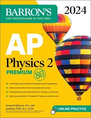 AP Physics 2 Premium, 2024: 4 praktické testy + komplexný prehľad + online cvičenia - AP Physics 2 Premium, 2024: 4 Practice Tests + Comprehensive Review + Online Practice