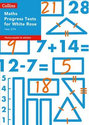 Collins Testy a hodnotenie - Testy z matematiky pre 3. a 4. ročník pre White Rose - Collins Tests & Assessment - Year 3/P4 Maths Progress Tests for White Rose