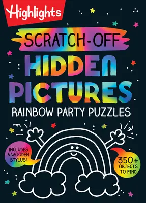 Stieracie skryté obrázky Dúhové párty hádanky - Scratch-Off Hidden Pictures Rainbow Party Puzzles