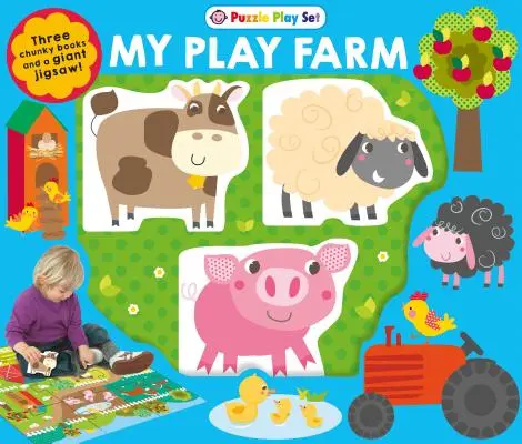 Sada na hranie puzzle: Moja farma na hranie: Tri hrubé knihy a obrovské puzzle! [s tromi miniknižkami a 9-dielnou skladačkou] - Puzzle Play Set: My Play Farm: Three Chunky Books and a Giant Jigsaw Puzzle! [With Three Chunky Mini Books and 9-Piece Jigsaw Puzzle]