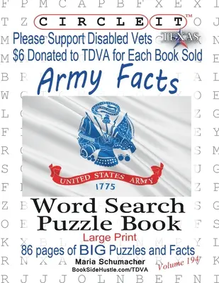 Zakrúžkujte, fakty o armáde, hľadanie slov, puzzle kniha - Circle It, Army Facts, Word Search, Puzzle Book