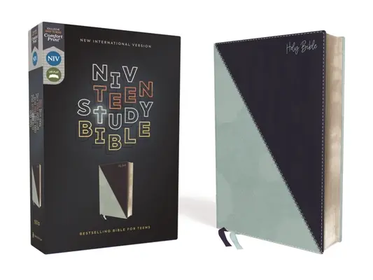 Niv, Študijná Biblia pre dospievajúcich, kožená, Teal, Comfort Print - Niv, Teen Study Bible, Leathersoft, Teal, Comfort Print