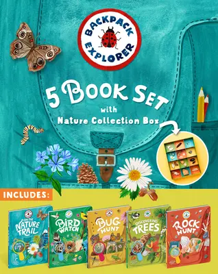 Súprava 5 kníh pre batoh Explorer s krabicou na zbierky o prírode - Backpack Explorer 5-Book Set with Nature Collection Box