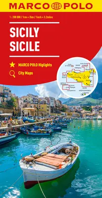 Sicília Marco Polo mapa - Sicily Marco Polo Map