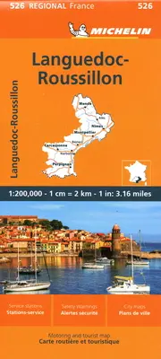 Francúzsko: Mapa 526: Languedoc-Roussillon - France: Languedoc-Roussillon Map 526