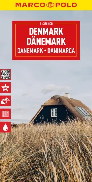 Dánsko Marco Polo Mapa - Denmark Marco Polo Map