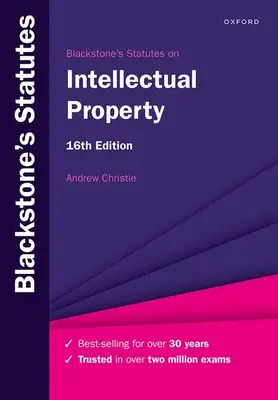 Blackstones Statutes on Intellectual Property 16th Edition
