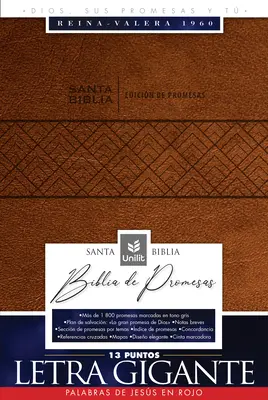Santa Biblia de Promesas Reina-Valera 1960 / Letra Gigante - 13 Puntos / Piel Especial / Caf // Španielska Biblia sľubov Rvr60 / Giant Print - 13 bodov - Santa Biblia de Promesas Reina-Valera 1960 / Letra Gigante - 13 Puntos / Piel Especial / Caf // Spanish Promise Bible Rvr60 / Giant Print - 13 Points