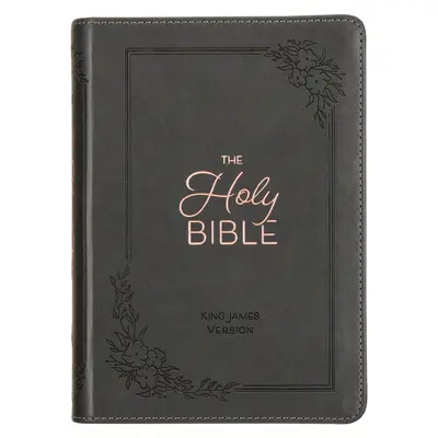 Svätá Biblia KJV, Compact Large Print Faux Leather Red Letter Edition - Ribbon Marker, King James Version, Gray - KJV Holy Bible, Compact Large Print Faux Leather Red Letter Edition - Ribbon Marker, King James Version, Gray