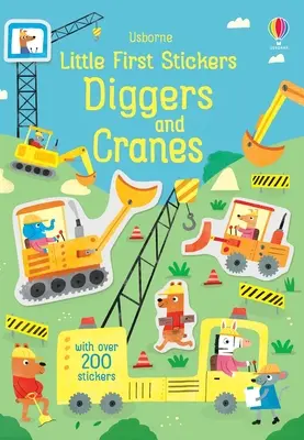 Malé prvé samolepky Kopáči a žeriavy - Little First Stickers Diggers and Cranes