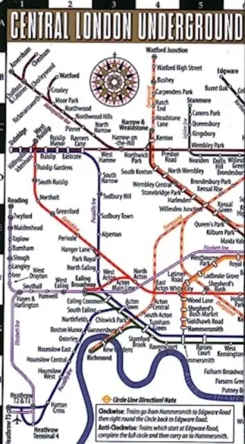 Mapa londýnskeho metra Streetwise: Laminovaná mapa londýnskeho metra, Anglicko - Streetwise London Underground Map: Laminated Map of the London Underground, England