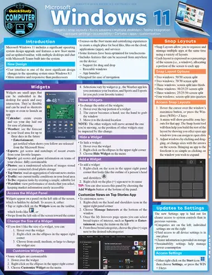 Microsoft Windows 11: Rýchloštudovaná laminovaná počítačová príručka - Microsoft Windows 11: Quickstudy Laminated Computer Reference