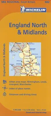 Michelin Mapa Veľkej Británie: Anglicko sever a Midlands - Michelin Map Great Britain: England North & Midlands