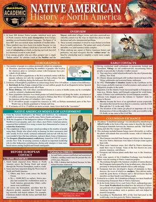 Dejiny pôvodných obyvateľov Ameriky - Severná Amerika: Rýchloštudovaný prehľad a študijná príručka - Native American History - North America: Quickstudy Lamninated Reference & Study Guide