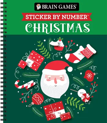Hry na mozog - Nálepka podľa čísla: (28 obrázkov na nalepenie - obálka Santa - zviazať) - Brain Games - Sticker by Number: Christmas (28 Images to Sticker - Santa Cover - Bind Up)