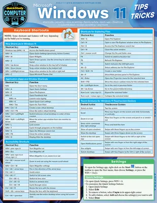 Microsoft Windows 11 - Tipy a triky: Rýchloštudovaná laminovaná počítačová príručka - Microsoft Windows 11 - Tips & Tricks: Quickstudy Laminated Computer Reference Guide