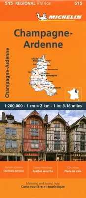 Francúzsko: Francúzska: Champagne-Ardenne Mapa 515 - France: Champagne-Ardenne Map 515