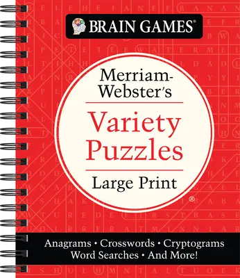 Hry na mozog - Merriam-Webster's Variety Puzzles Large Print: Anagramy, krížovky, kryptogramy, hľadanie slov a ďalšie! - Brain Games - Merriam-Webster's Variety Puzzles Large Print: Anagrams, Crosswords, Cryptograms, Word Searches, and More!