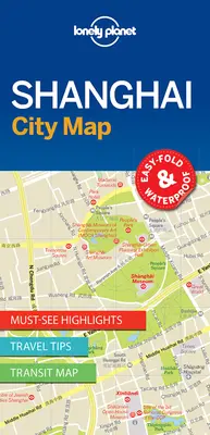 Lonely Planet Mapa mesta Šanghaj 1 - Lonely Planet Shanghai City Map 1