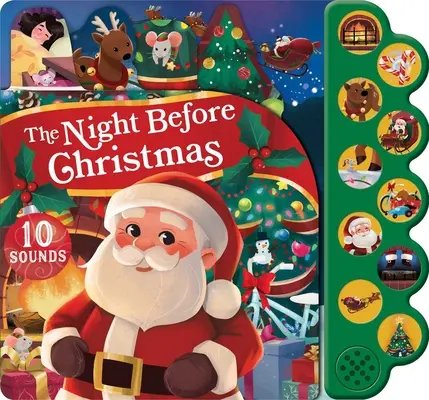 Noc pred Vianocami Zvuková kniha s 10 tlačidlami - The Night Before Christmas 10-Button Sound Book